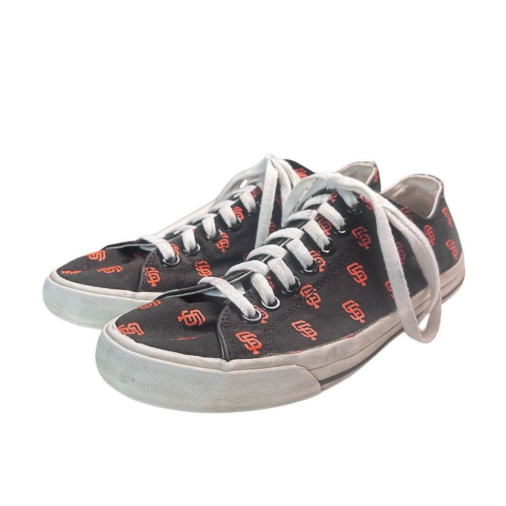 Row One San Francisco Giants MLB Canvas Low Top Sneakers Women's Size 9 Baseball